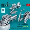 RESKIT RSU48-0546 A-10 Thunderbolt II landing gears (Early & Late) (in flight) with wheels set for HobbyBoss kit (3D Printed) 1/48